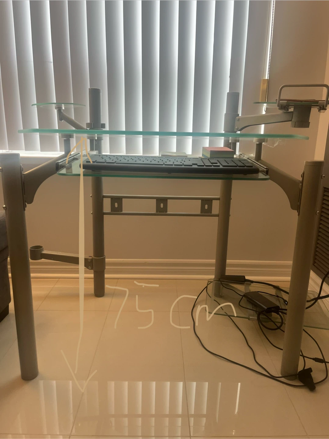 Glass Computer Desk, work desk - photo 3