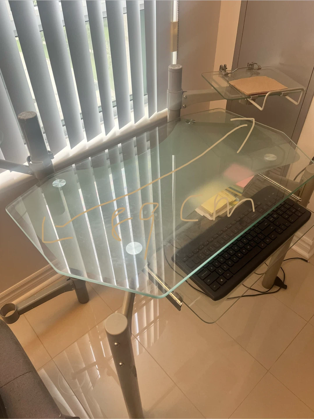 Glass Computer Desk, work desk - photo 2