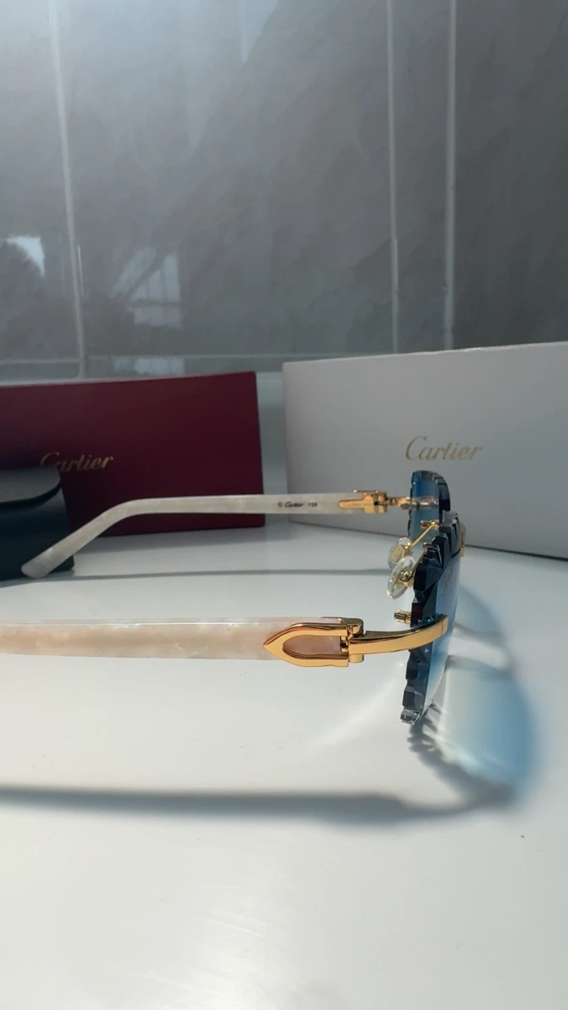 Cartier Rimless Sunglasses Blue Gradient Lenses - photo 2
