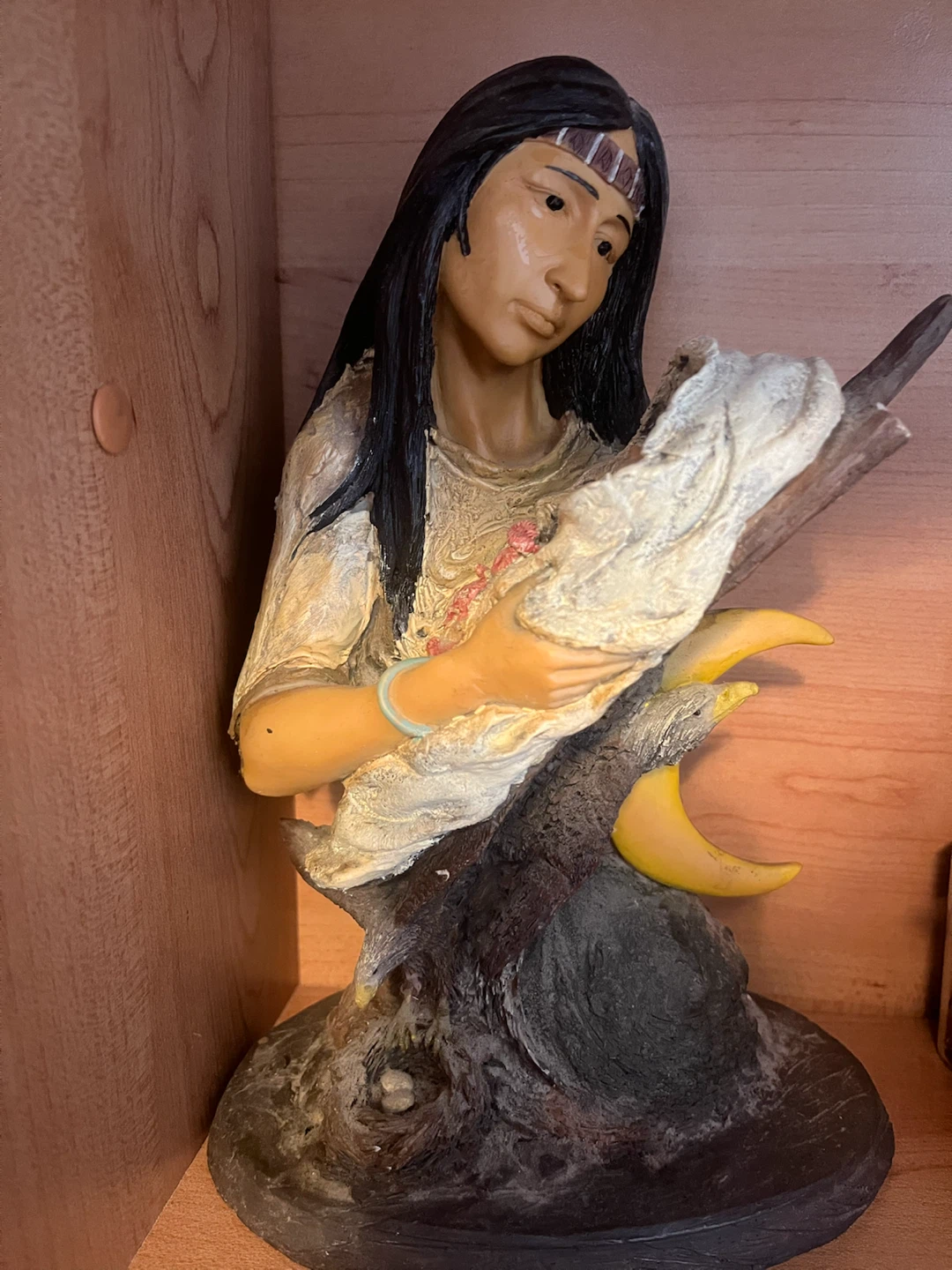 Indian Woman Caring for a Baby Figurine
