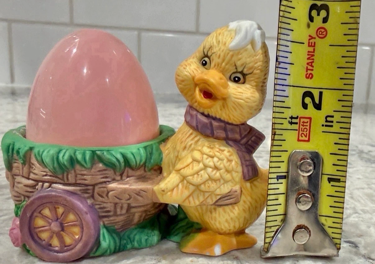 Vintage Easter Duck with Egg Cart Candy / Candle Holder Decor - photo 5