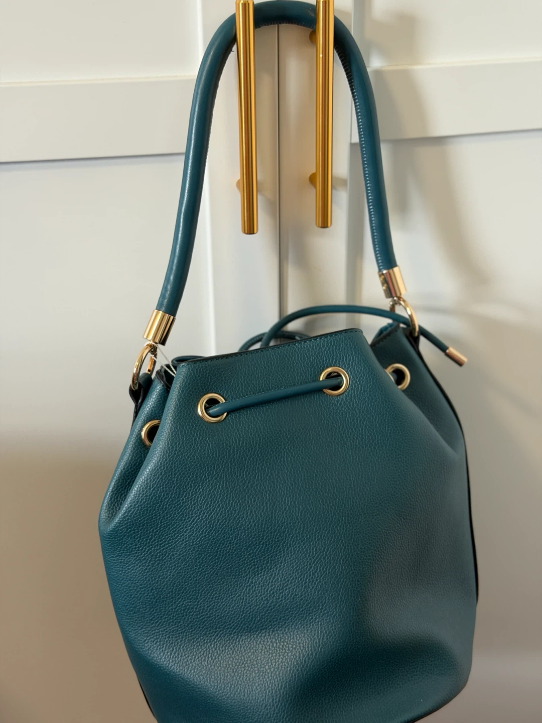 Teal "The Bucket" Drawstring Handbag - photo 2