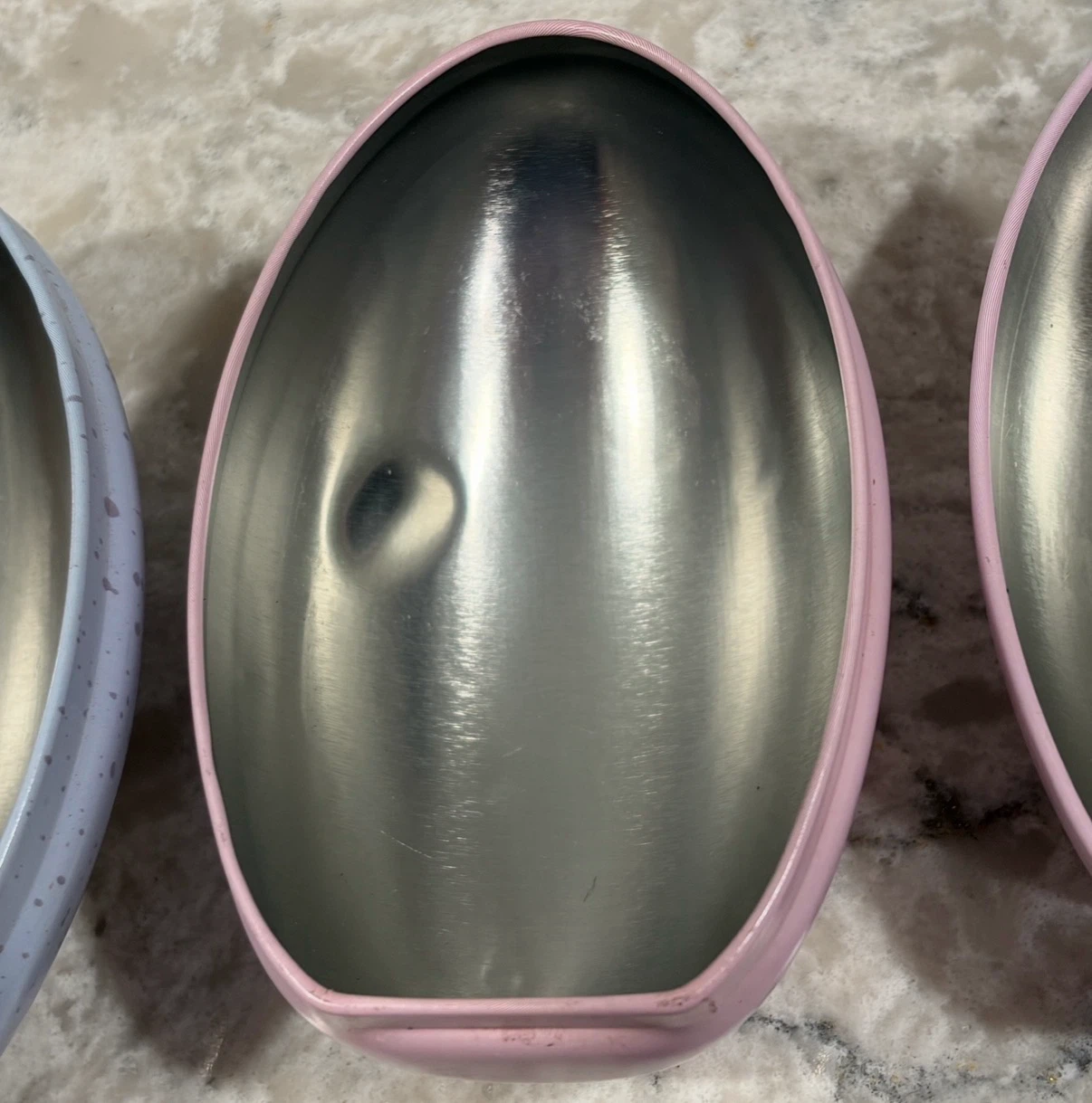Set of 4 Metal Easter Bunny Egg Tins – Fillable Storage Eggs - photo 3