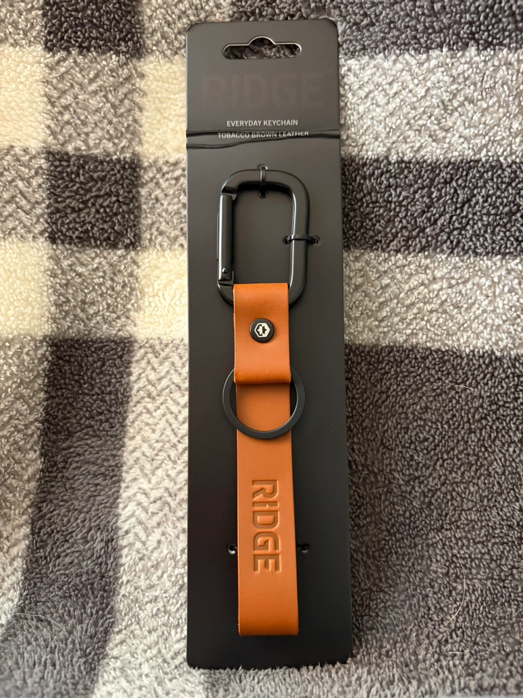 Ridge Everyday Keychain - Tobacco Brown Leather