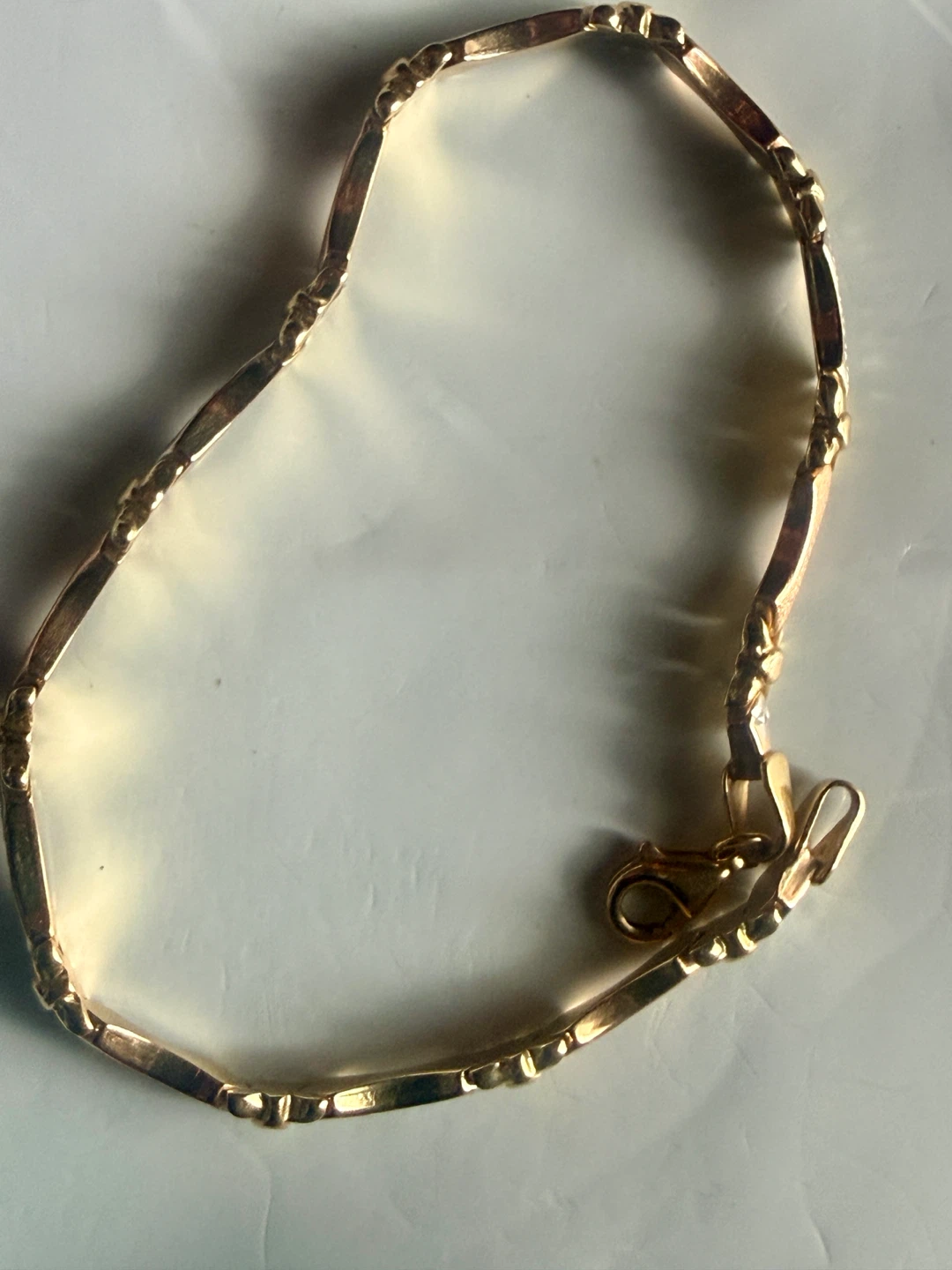 14K Tri-Color Gold "X and O" Bracelet – Solid Gold - photo 5