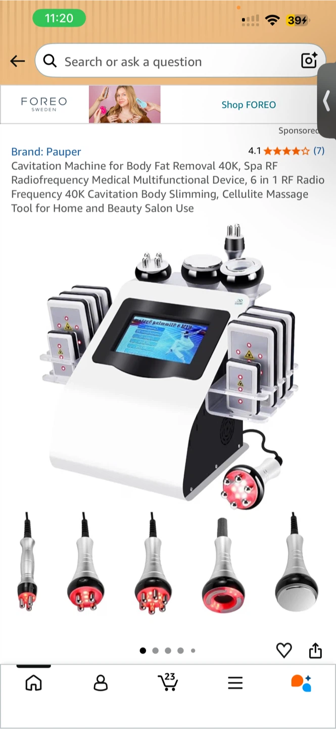 Cavitation Machine for Body Fat Removal 6 in 1