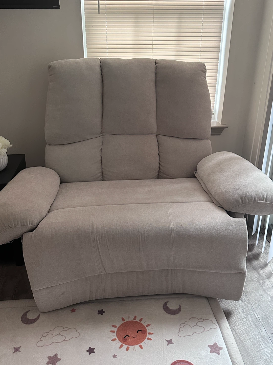 Light Beige Recliner Chair