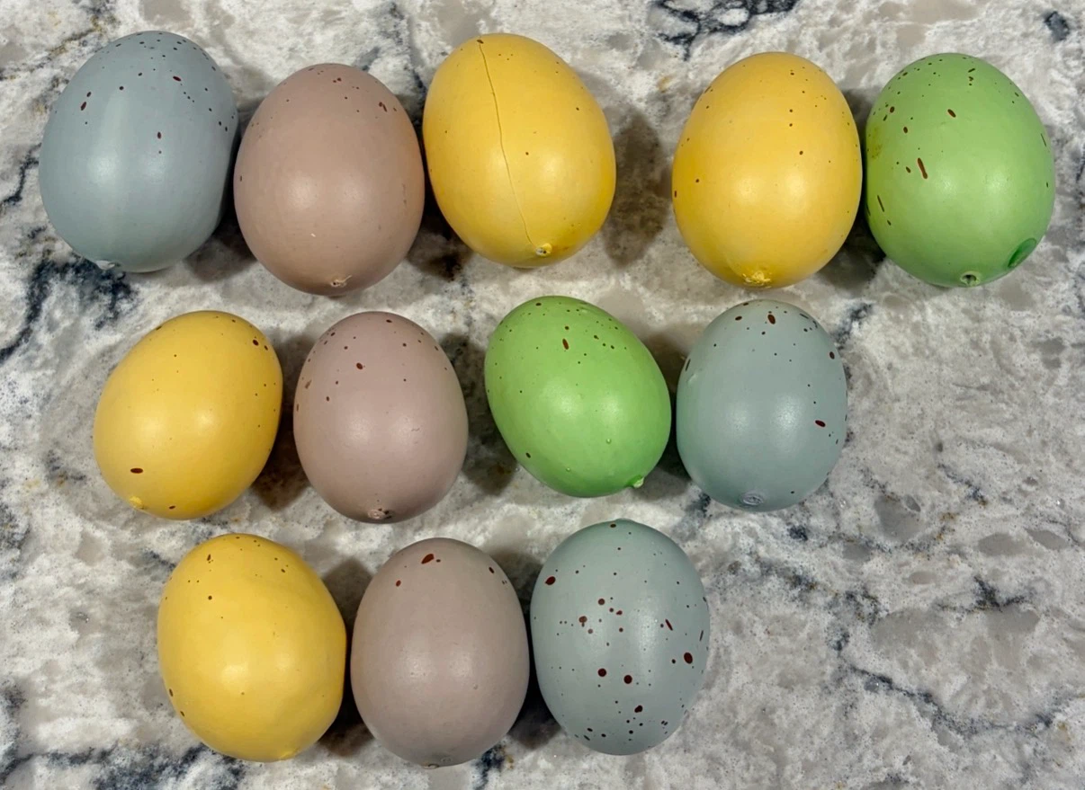 12 Large Speckled Decorative Easter Eggs