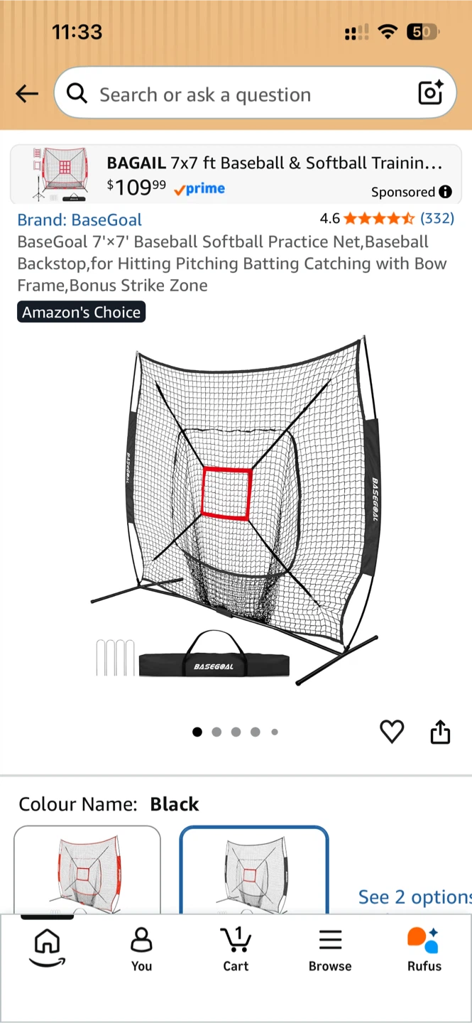 BaseGoal Baseball & Softball Training Net