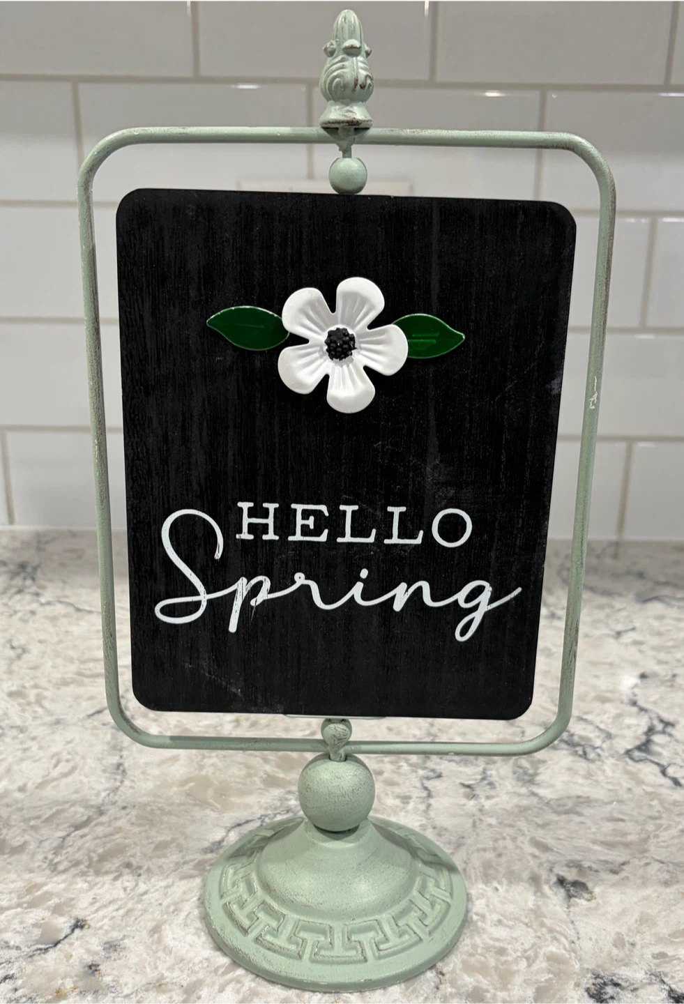 Reversible "Happy Easter" / "Hello Spring" Decorative Sign