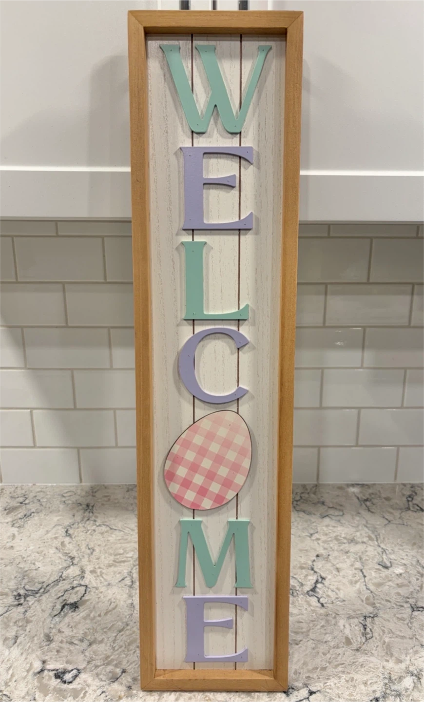 Rustic Wooden WELCOME Wall Sign – Easter/Spring
