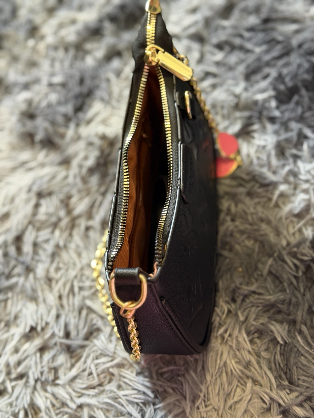 Black Embossed Shoulder Bag - photo 4