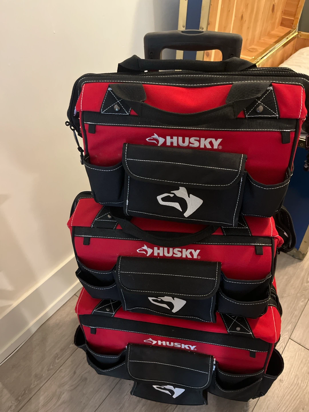 Husky Rolling Tool Bag Set