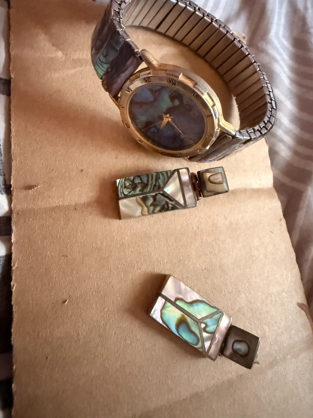 Abalone Watch and Earrings Set - photo 2