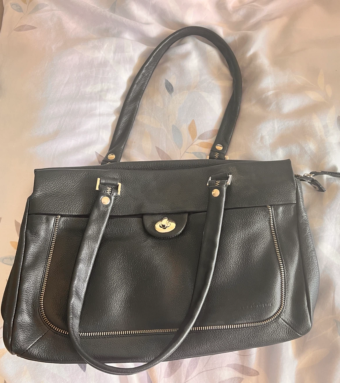 Le Bagagerie Black Leather Tote Bag
