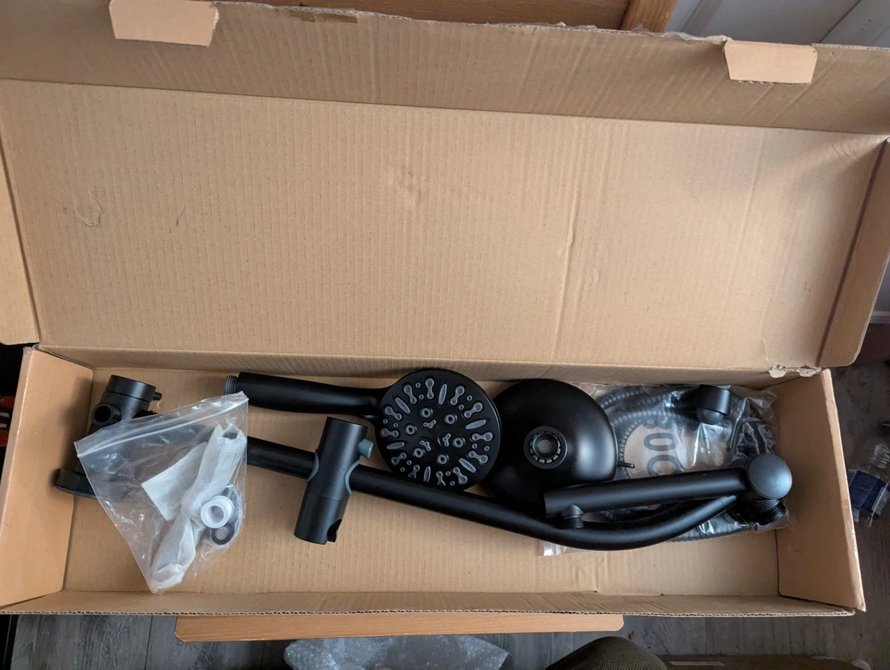 Black Shower Head Combo with Adjustable Hand Shower - photo 3