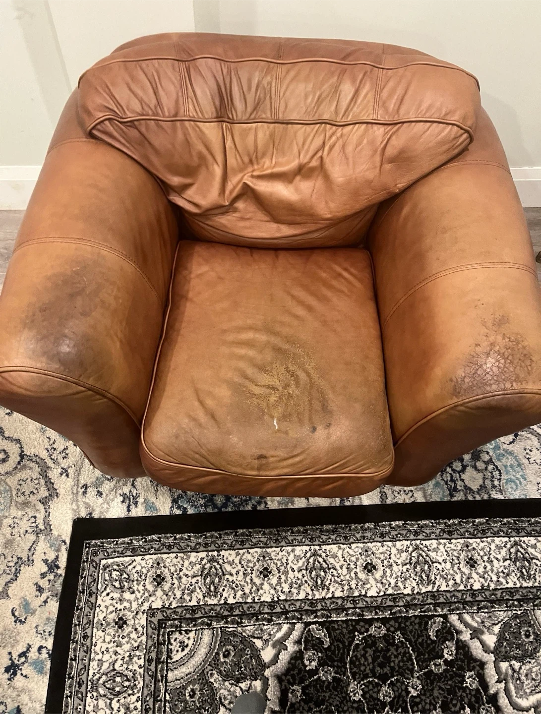 Brown Leather Armchair