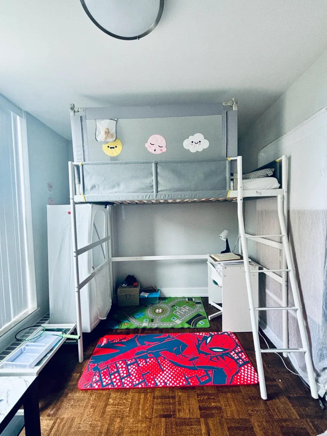 White Loft Bed from IKEA.