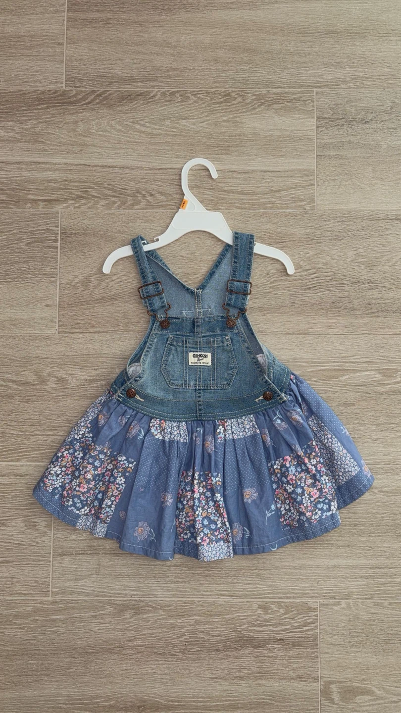 OshKosh B'gosh Overall Dress with Floral Print