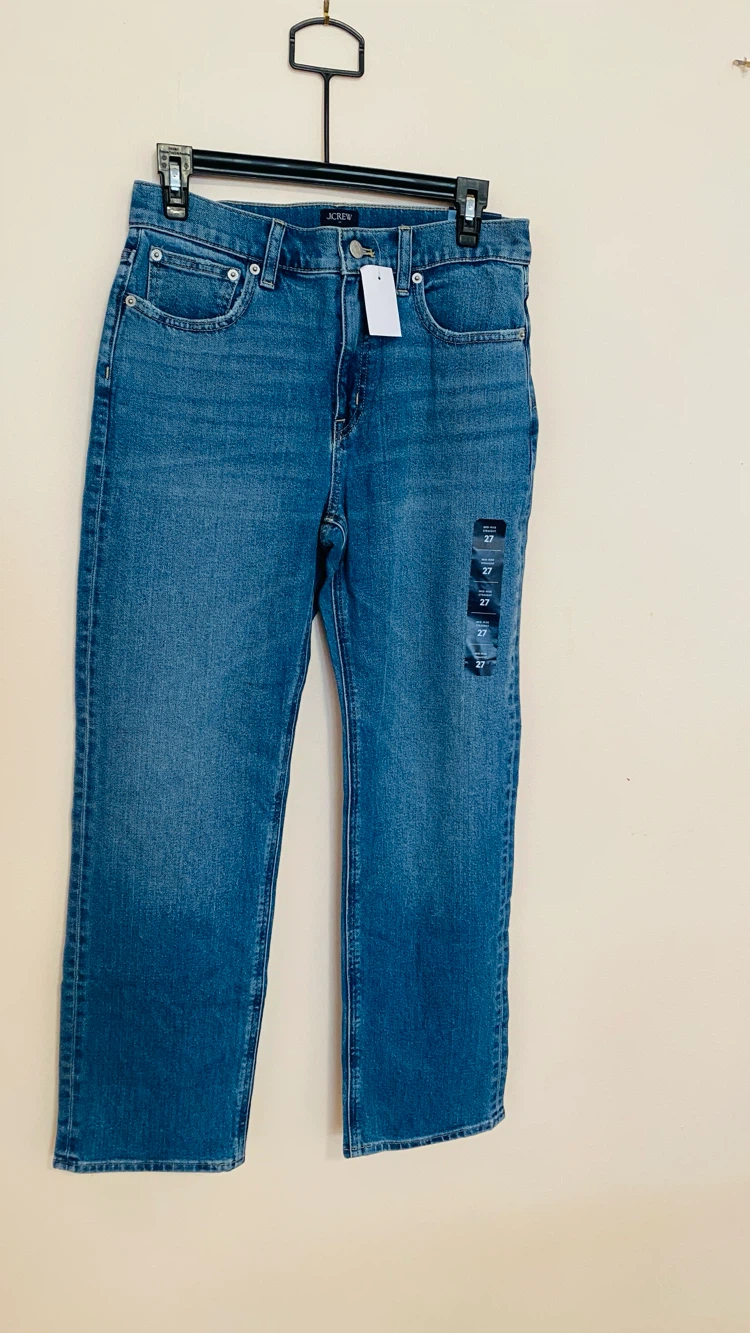 J crew mid rise straight leg jean size 27 - photo 2