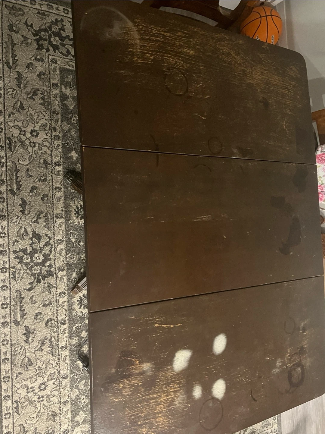 Dark Wood Drop Leaf Table