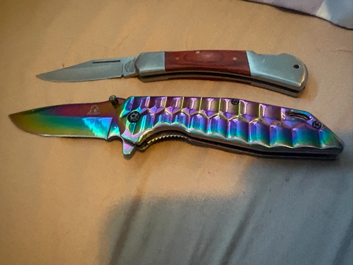 MAC USA Folding Pocket Knife. And falcon folding knife