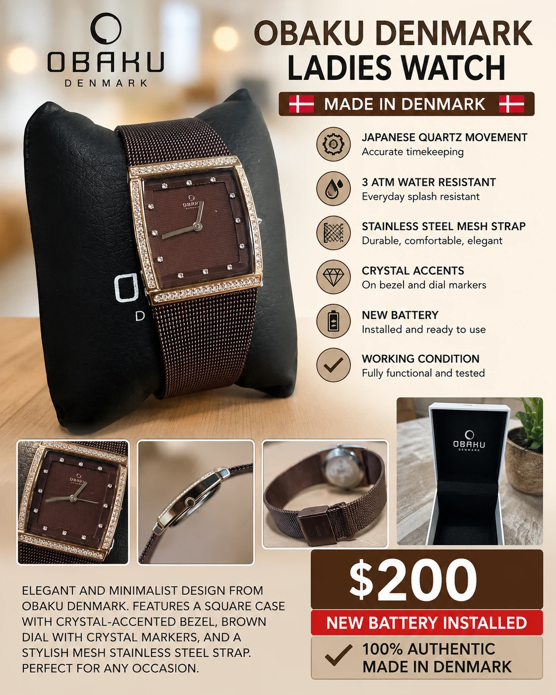 OBAKU DENMARK LADIE’S WATCH ✨