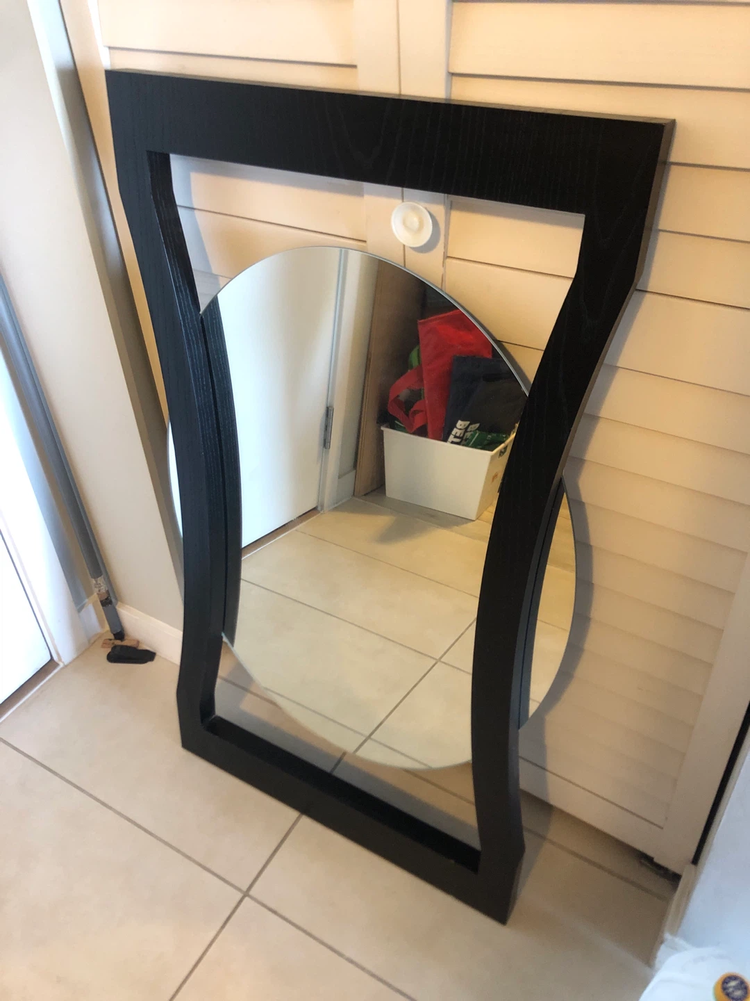 Black Decorative Mirror, 2 pcs sturdy glass top