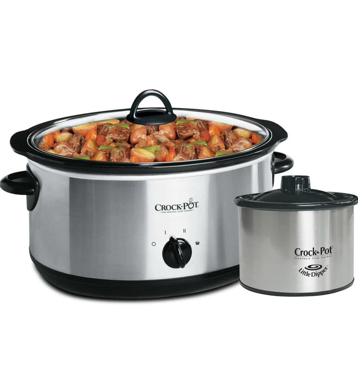 Crock-Pot 8-Quart Slow Cooker with Dipper, Stainless Steel