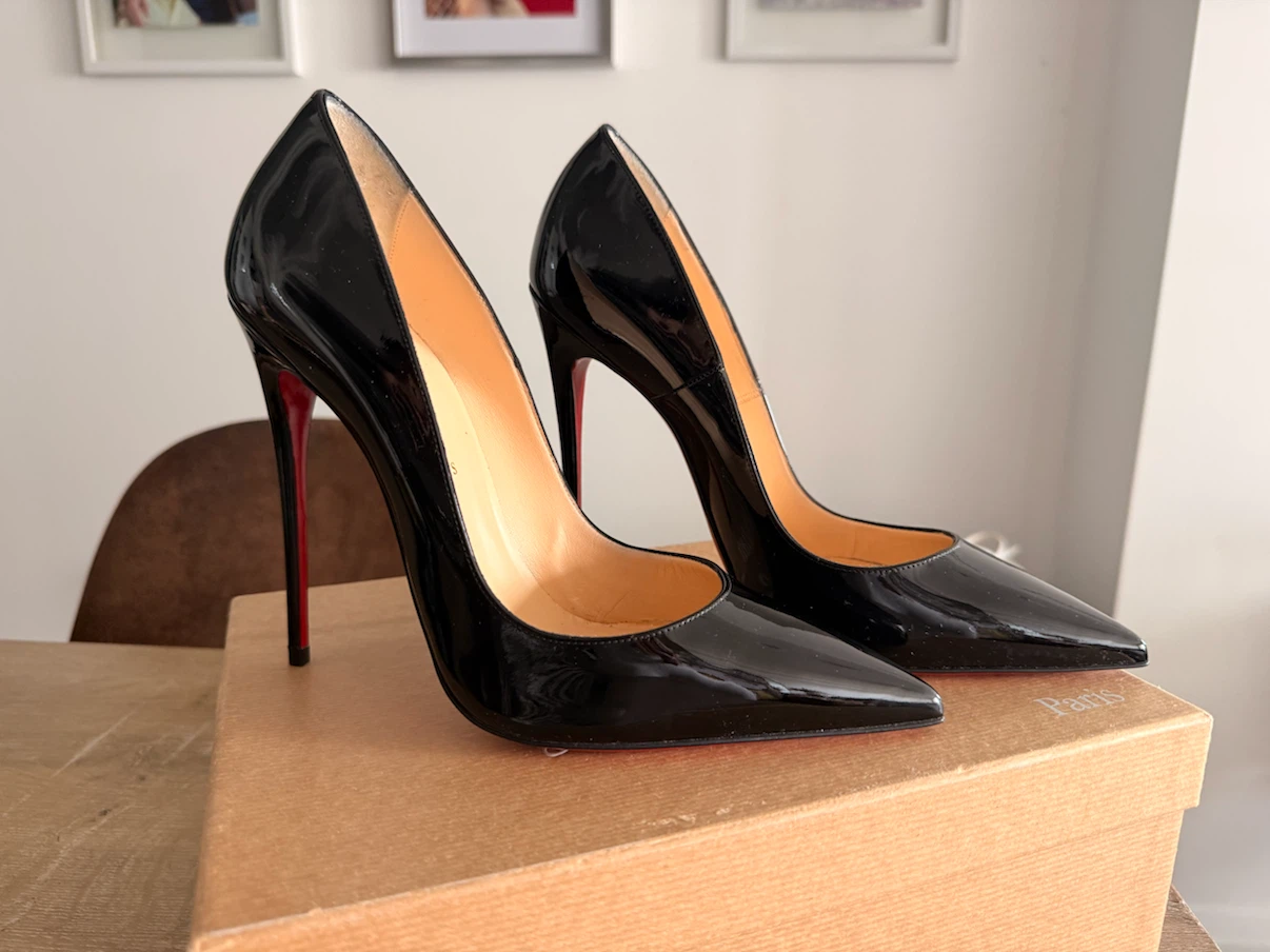 Christian Louboutin Black Patent Leather Heels - photo 2