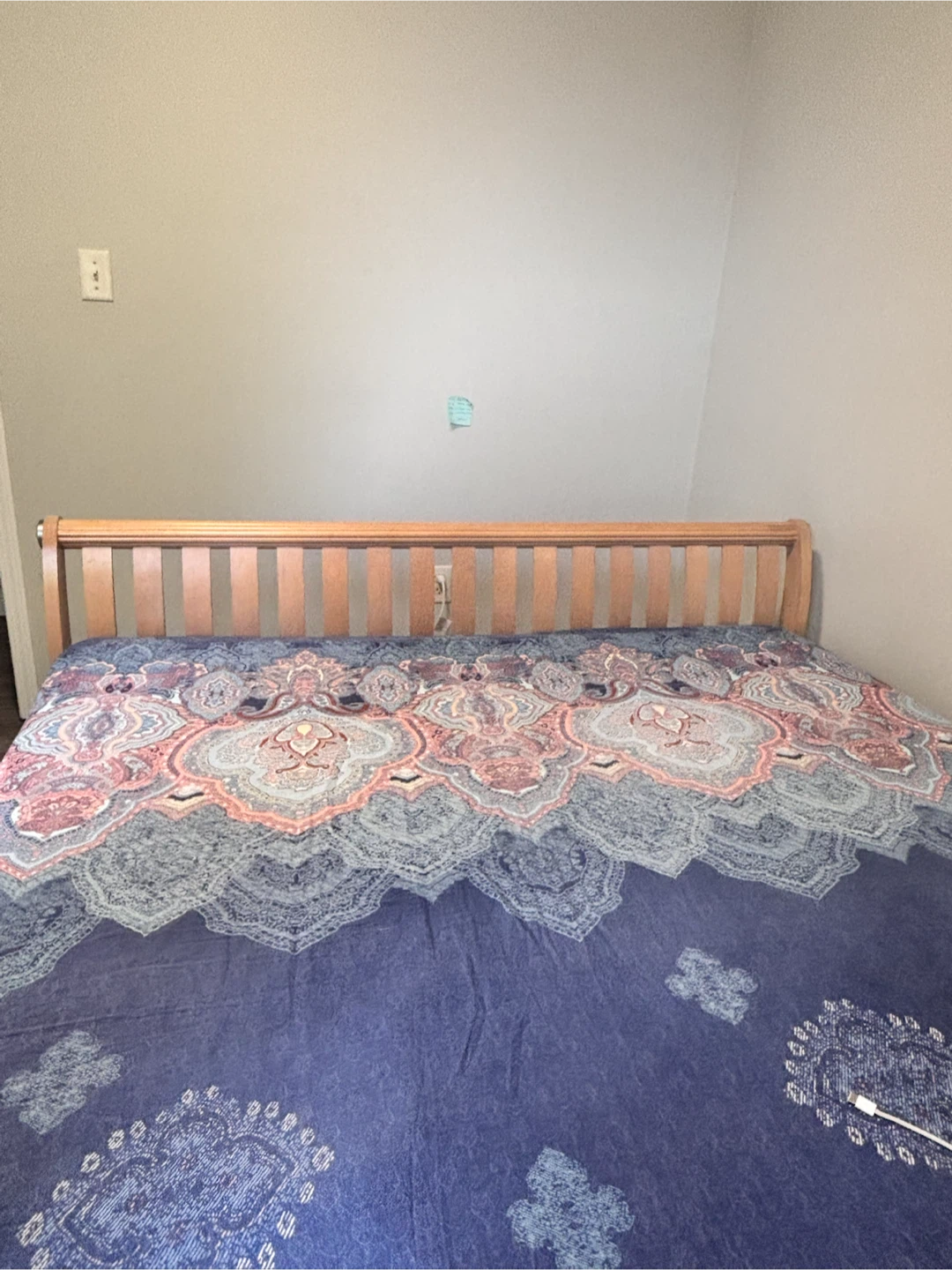 Wooden Sleigh Bed Frame – Queen Size - photo 4