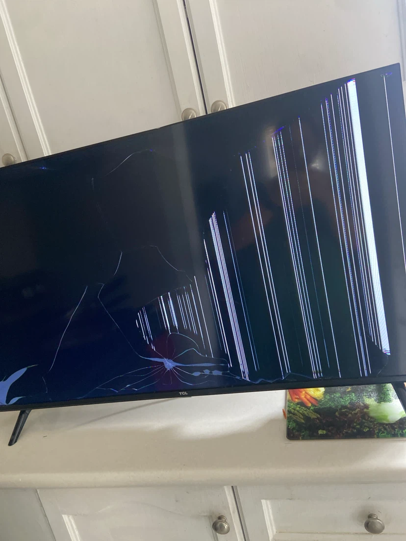 TCL TV - Cracked Screen for  parts