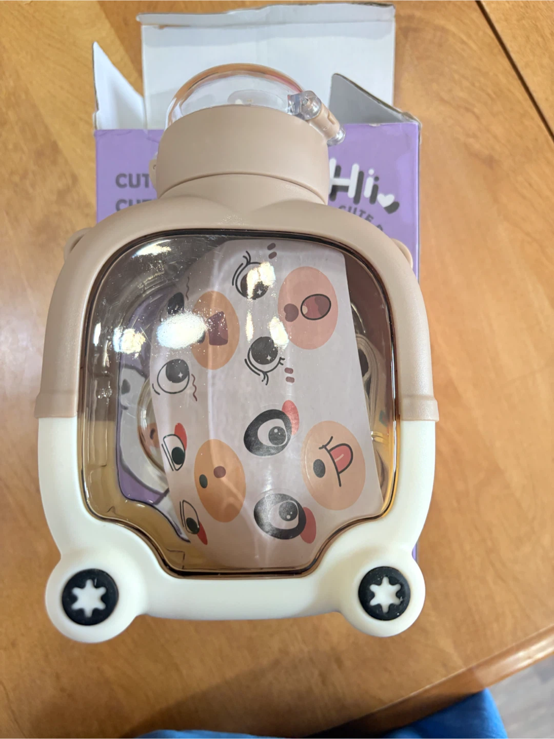 Cute Bear Water Bottle with Stickers