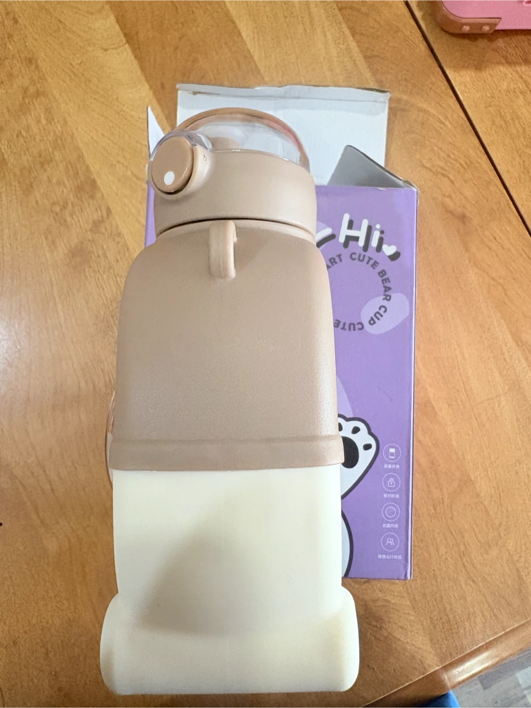 Cute Bear Water Bottle with Stickers - photo 3