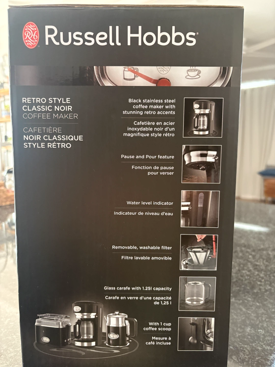 Russell Hobbs Retro Style Classic Noir Coffee Maker - photo 3