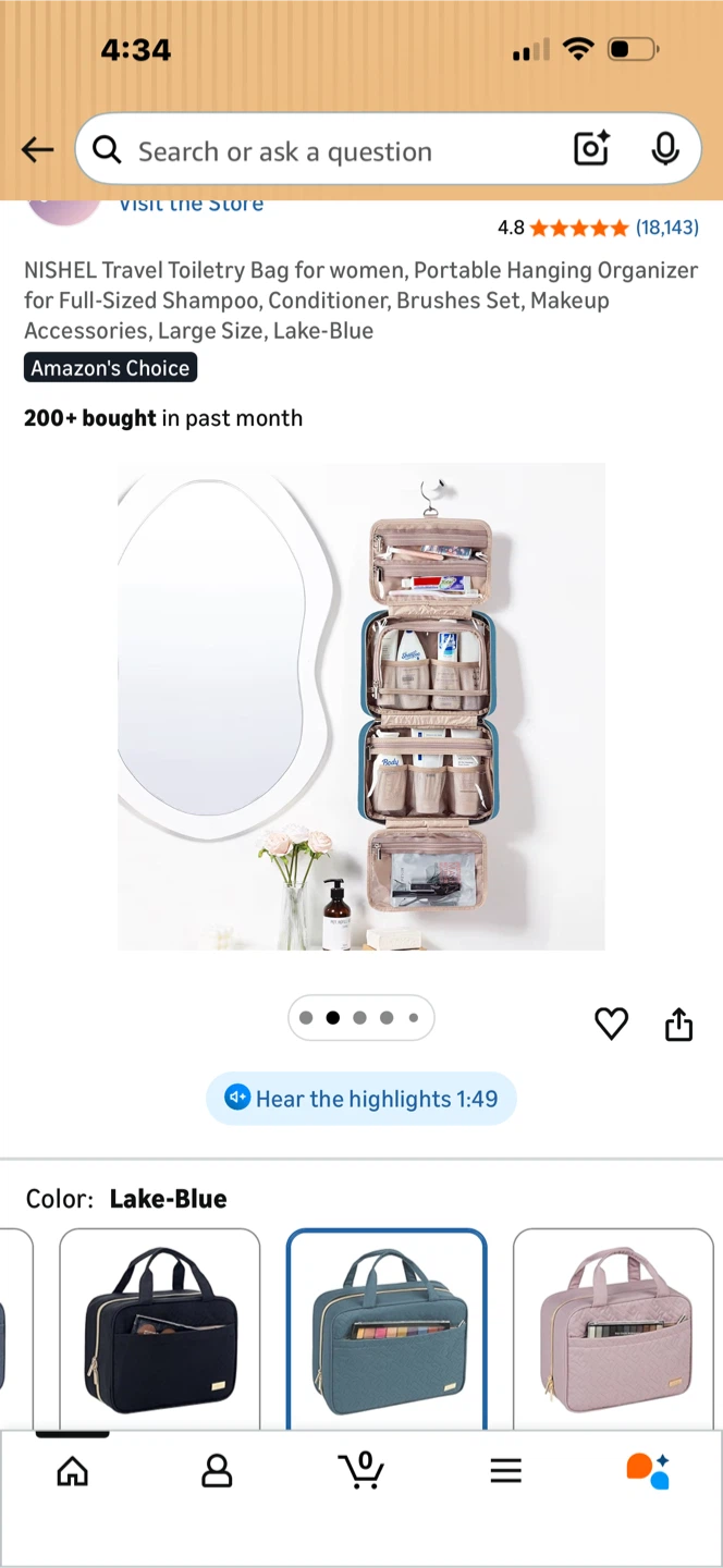 Nishel Travel Toiletry Bag - Lake Blue - photo 2