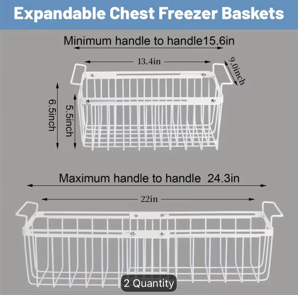 Freezer Organizer Bins 2 pcs - photo 2