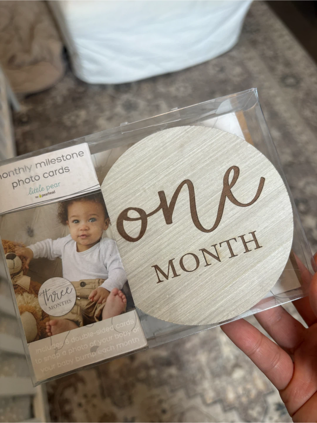 Pearhead Wooden Monthly Milestone Photo Cards