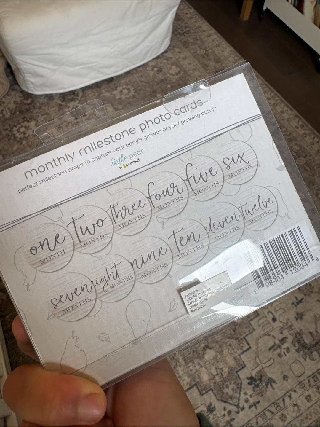 Pearhead Wooden Monthly Milestone Photo Cards - photo 2