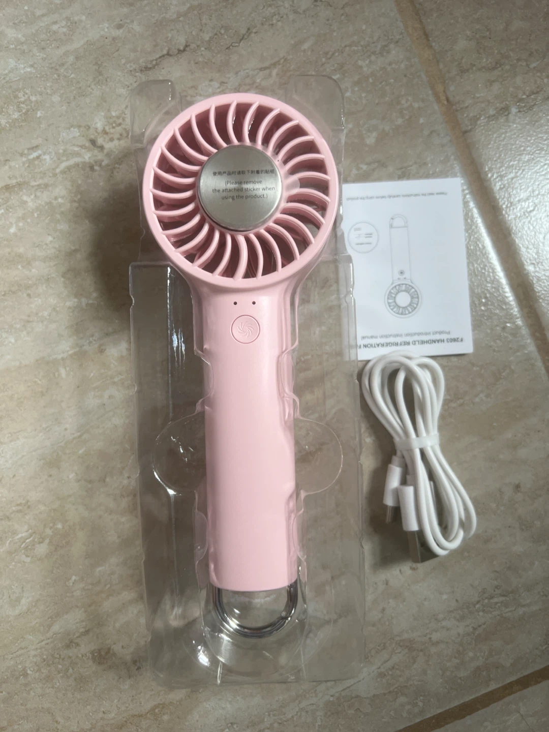 CRISLEX Portable Ice Cooling Handheld Fan