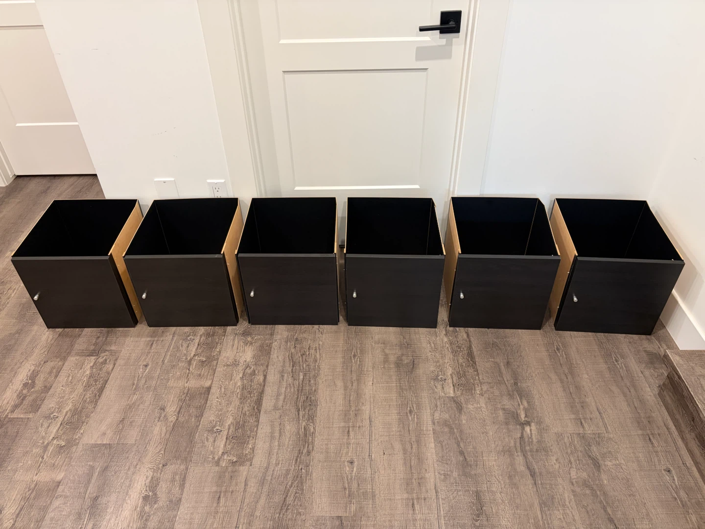 IKEA KALLAX doors x6 in black brown for $60