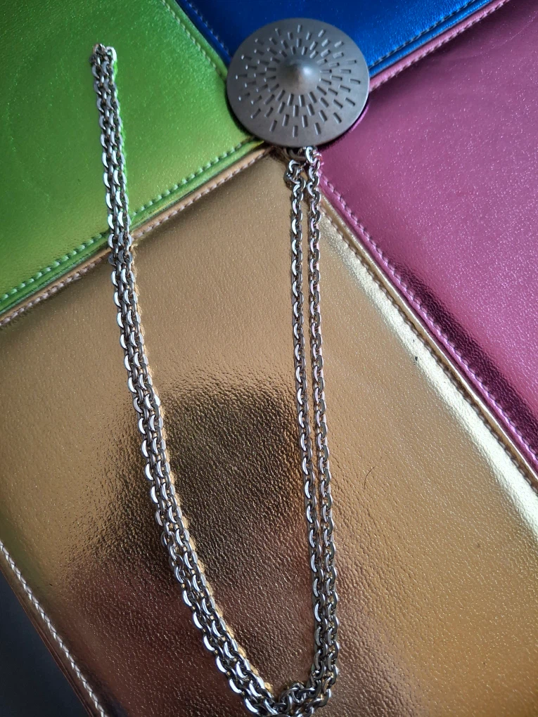 Necklace with vintage pewter pendant - photo 4
