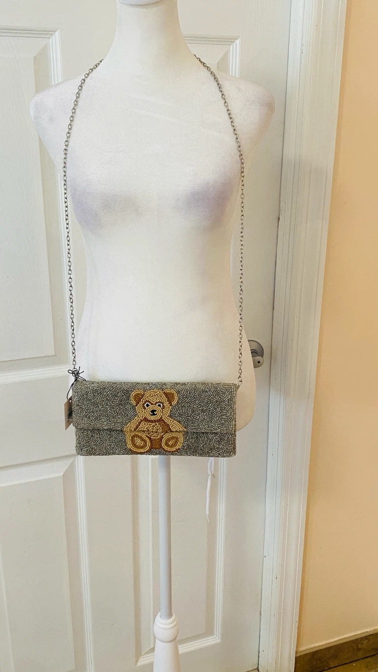 Rachel Toy beaded clutch 10x5.5