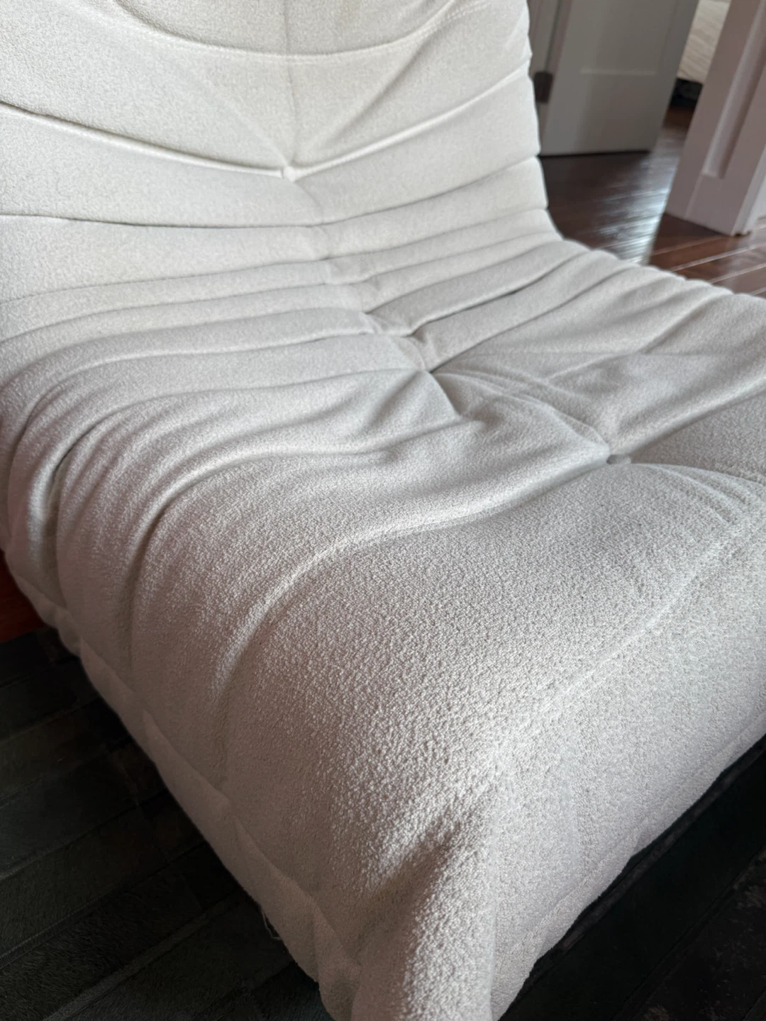 togo chair dupe - cream bouclé fabric - photo 2