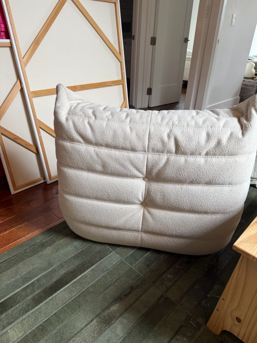 togo chair dupe - cream bouclé fabric - photo 3