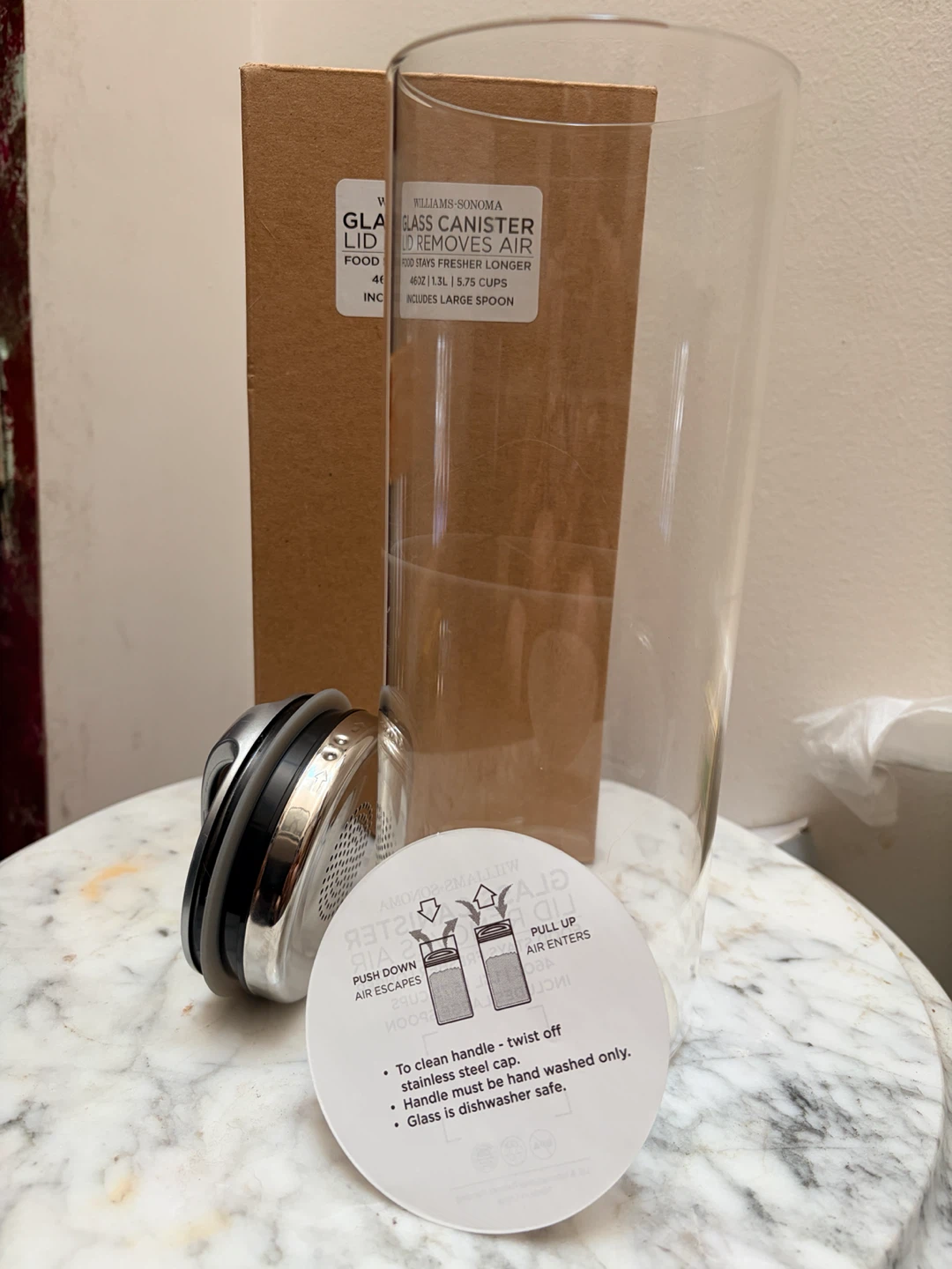 Williams Sonoma Glass Canister with Lid