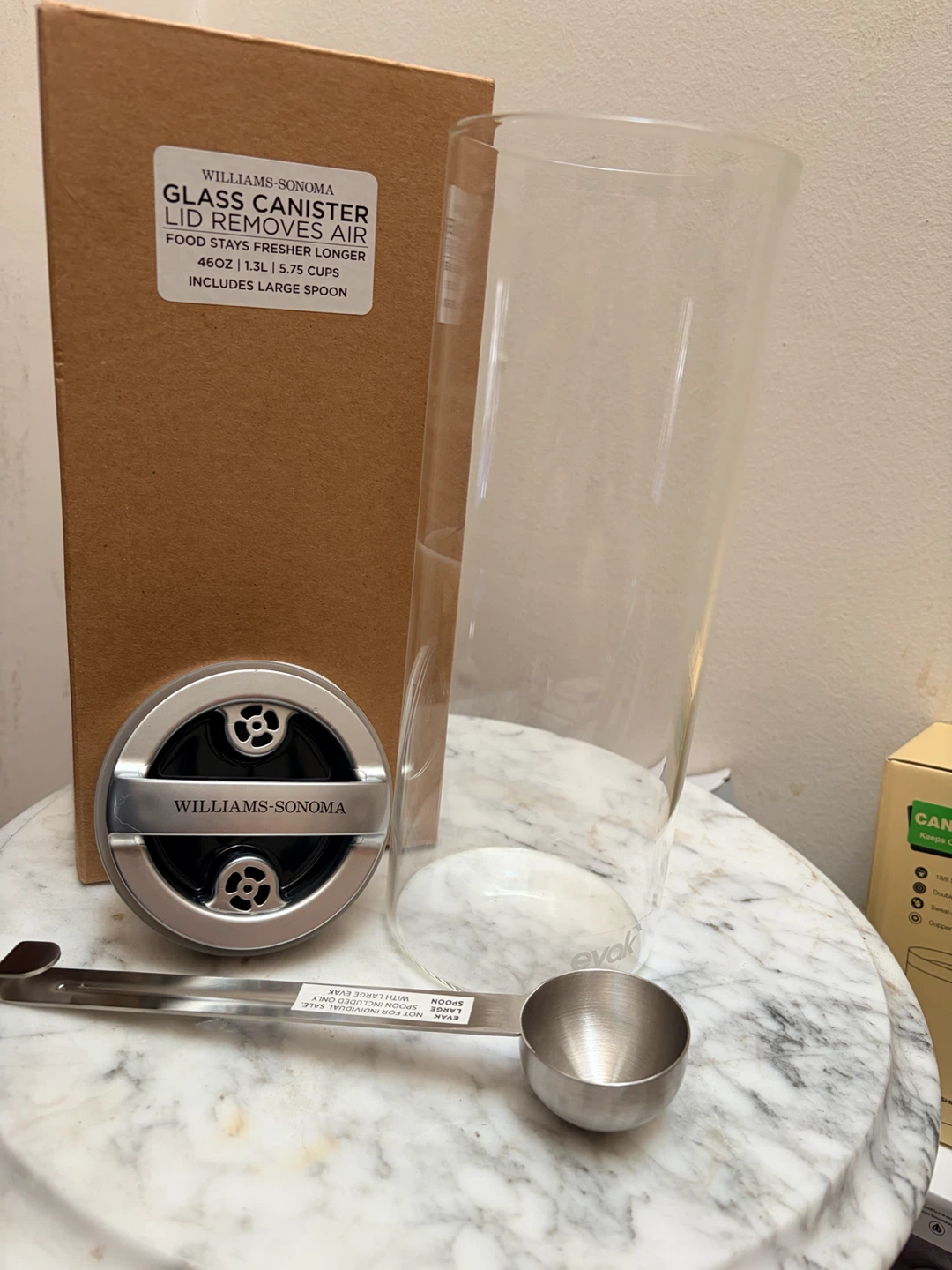 Williams Sonoma Glass Canister with Lid - photo 3