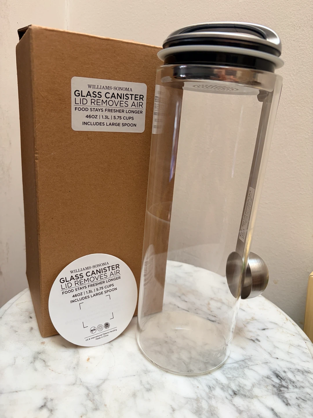 Williams Sonoma Glass Canister with Lid - photo 4