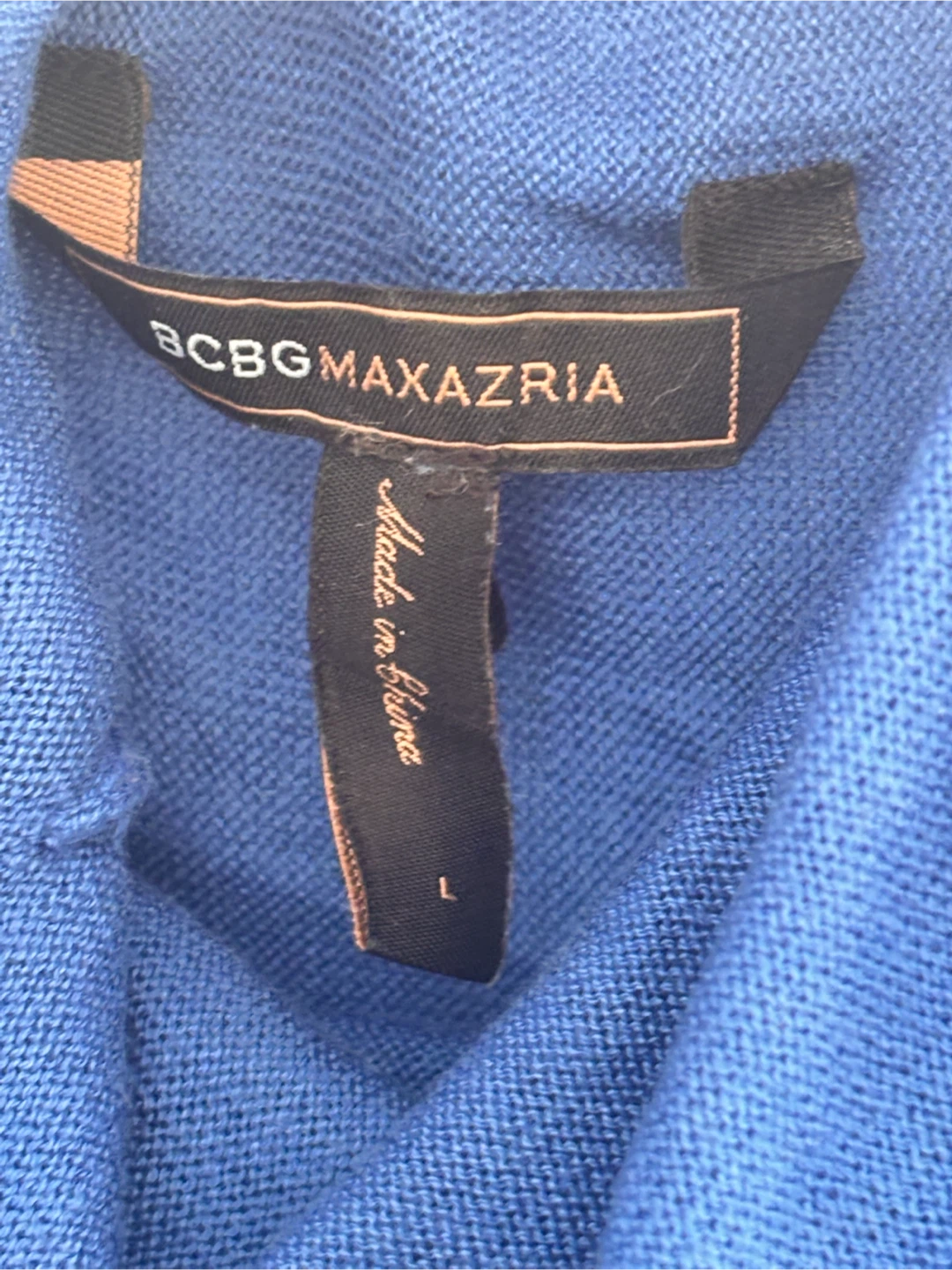 BCBGMAXAZRIA Blue Waterfall Cardigan Sweater Size L - photo 2