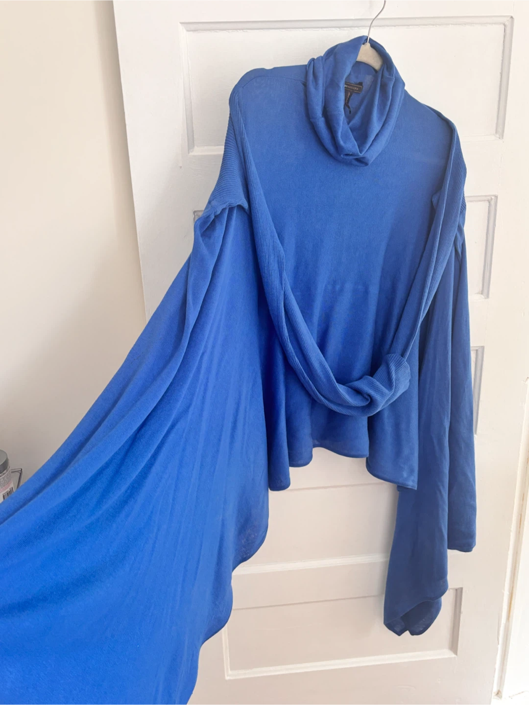 BCBGMAXAZRIA Blue Waterfall Cardigan Sweater Size L - photo 3